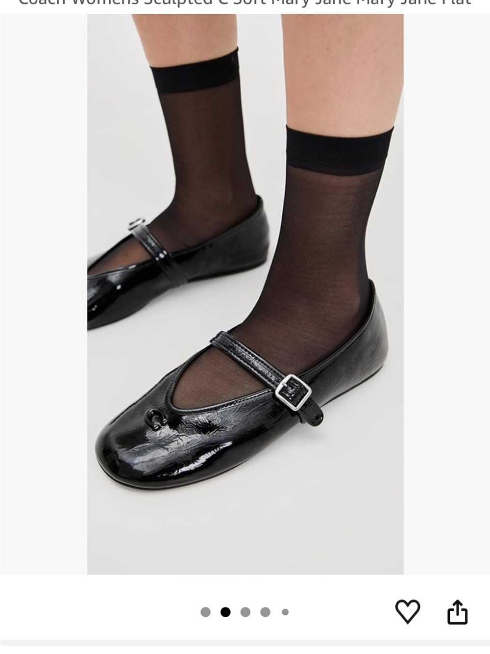 Coach - Classic Black Patent Mary Jane Flats